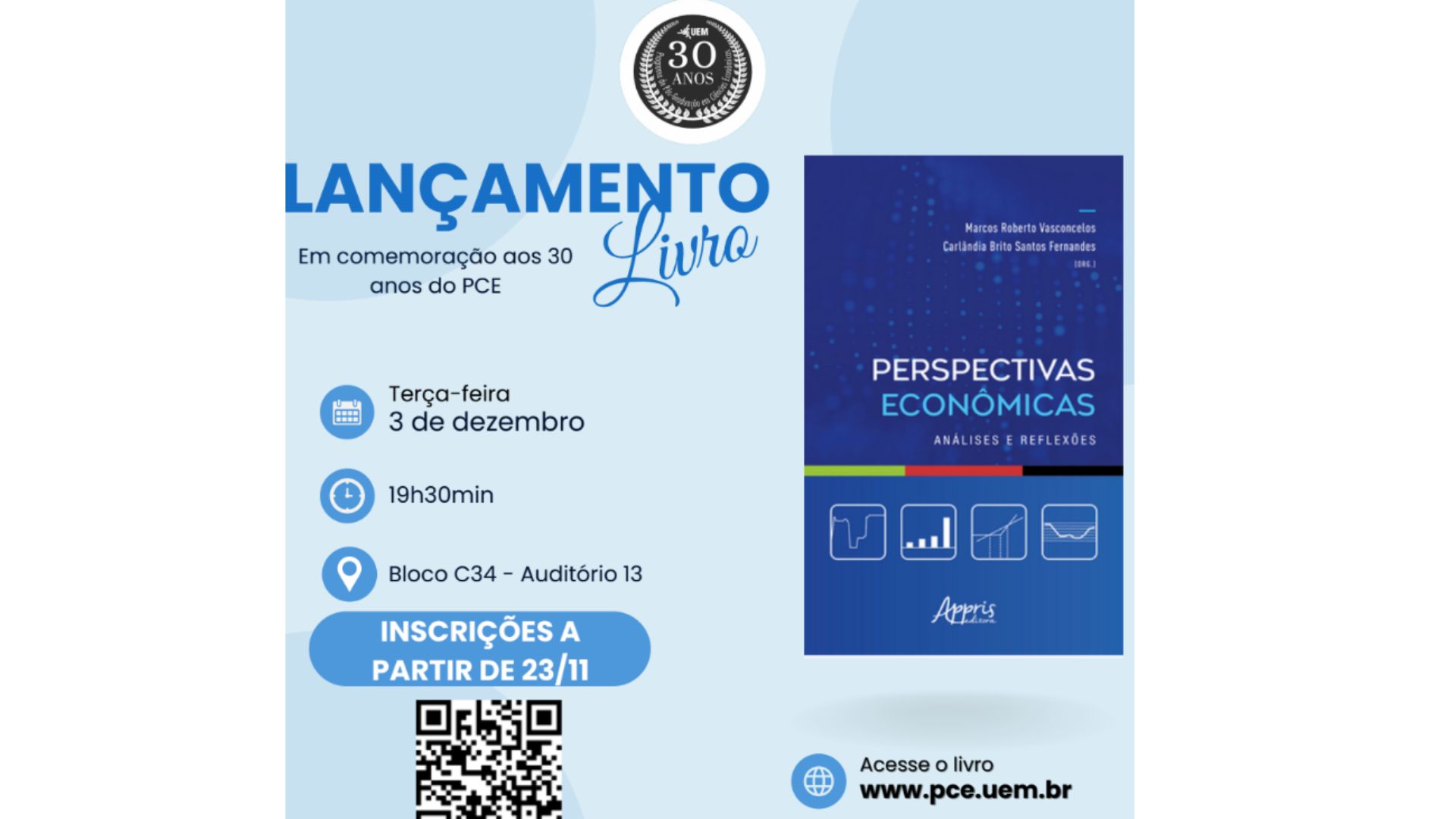 Para marcar a data, será lançado o livro “Analises e Reflexões” dos professores Marcos Roberto Vasconcellos e Carlândia Brito Santos Fernandes